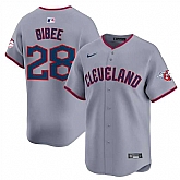 Men's Cleveland Guardians #28 Tanner Bibee Gray 2025 Alternate Limited Stitched Jersey Dzhi,baseball caps,new era cap wholesale,wholesale hats